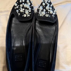 White House Black Market Black Embellished Women's Shoes